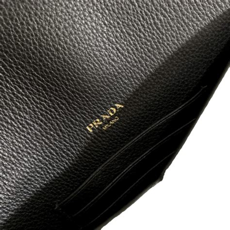 Prada Taupe Pomice Vitello Grain Leather Wallet